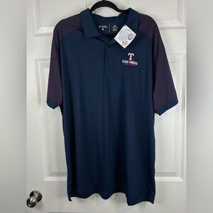 NWT - Antigua Major League men’s polo shirt - Sz 2XL - Texas Rangers Golf Club